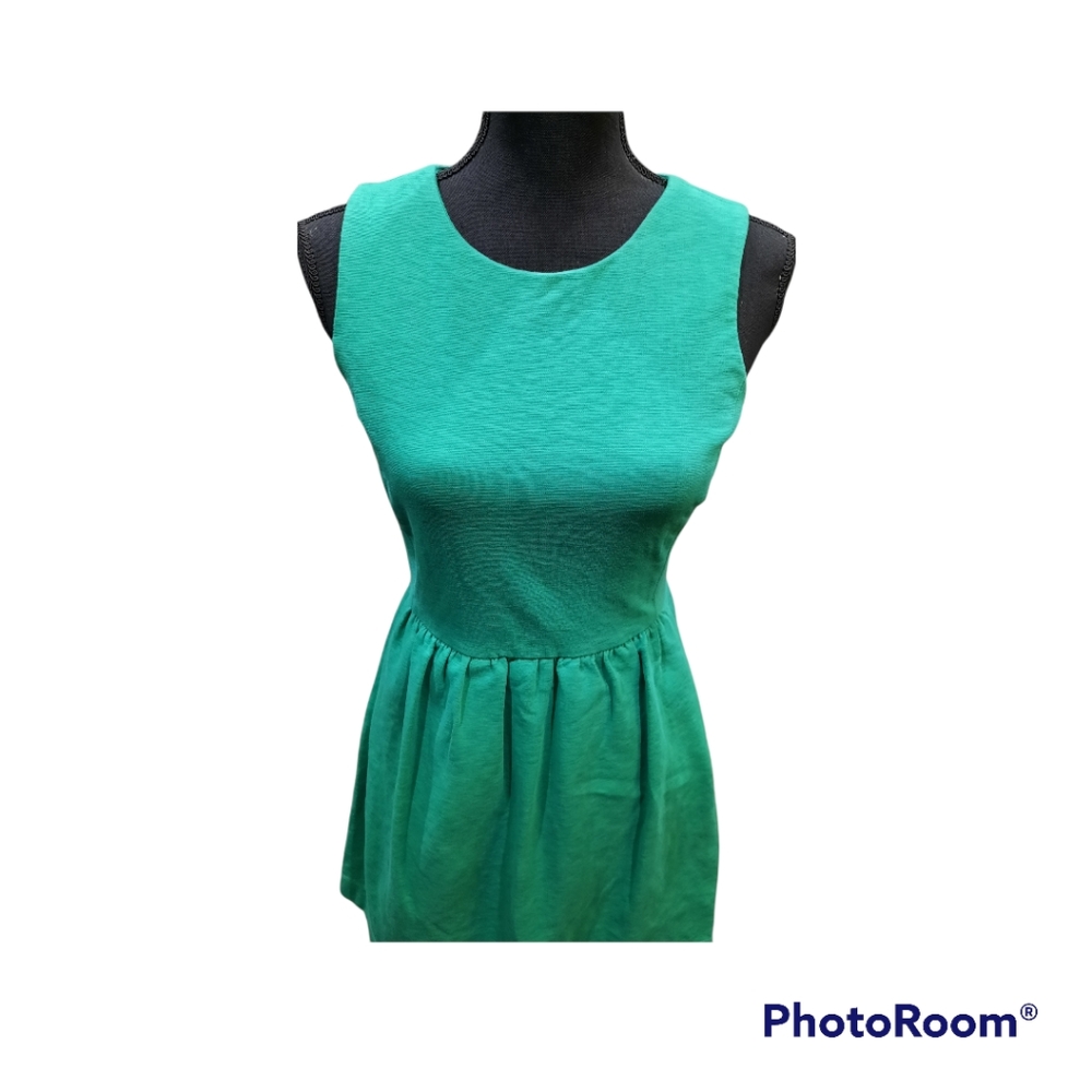 J. Crew sleeveless xs green mini dress - Picture 2 of 6